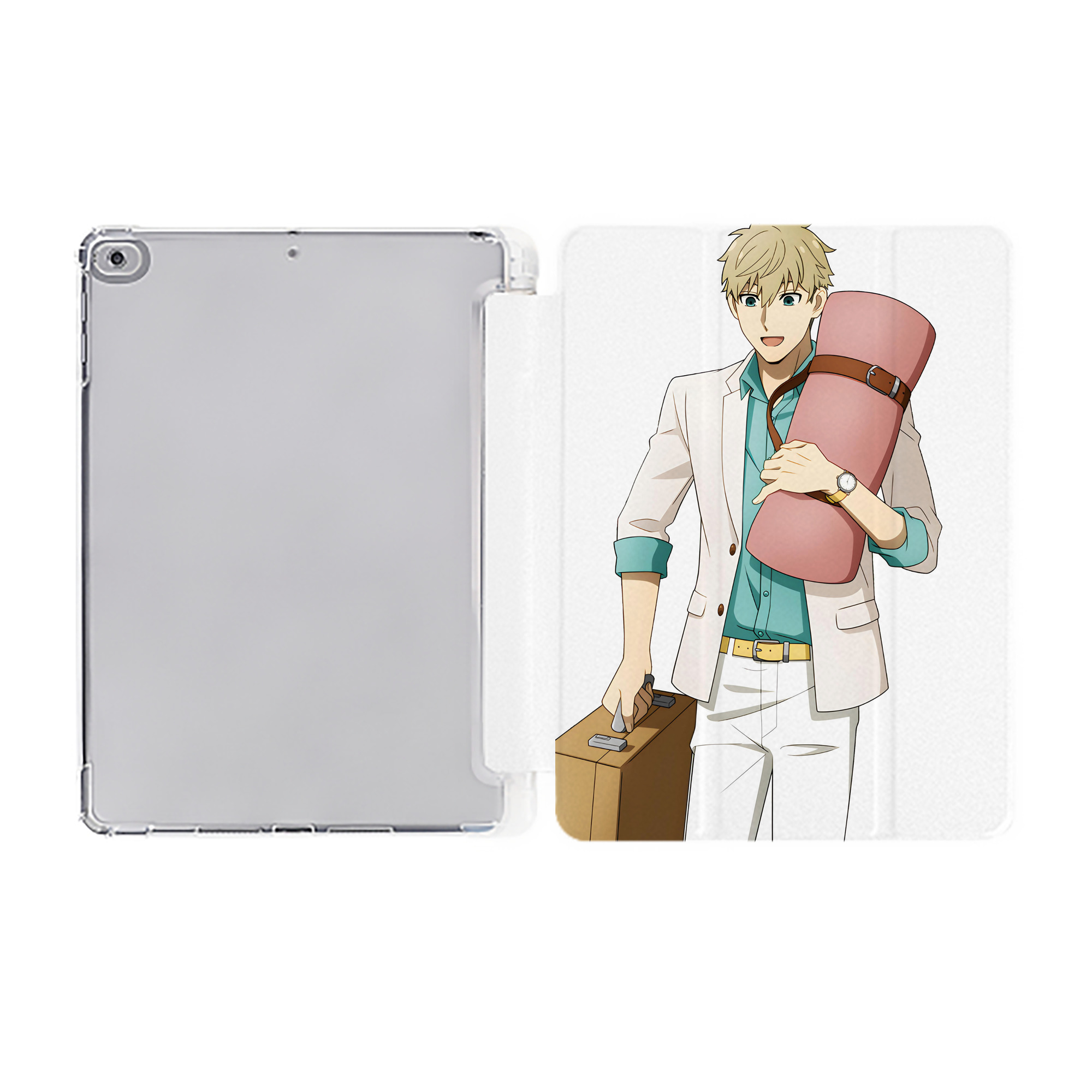（画像用） SPY×FAMILY间谍家家酒 IPad ケース ペン収納付き 三つ折りスタンド PUレザー×シリコン 対応機種9.5/10.5/10.9インチ